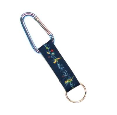 China Correia destacável da porta-chaves de Carabiner com logotipo da cópia da transferência térmica à venda