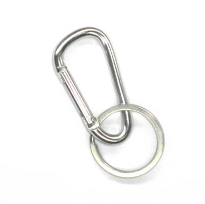 Κίνα Ασημένιο βασικό δαχτυλίδι 28mm Carabiner μετάλλων Dia, μίνι Carabiner Keychain προς πώληση