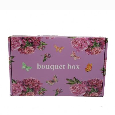 China Recycled Materials Custom Offset Full Color Corrugated Paper Kraft Shipping Gold Foil Printed Die Cut Flat Cardboard Shipping Box For Eye Latch for sale