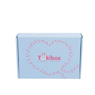 China Recycled Materials Hot Selling High Quality Offset Printed Custom Matte Blue Color Cosmetic Paper Box for sale