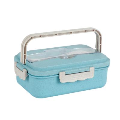 China Eco-Friendly Sustainable Wholesale Wheat Straw Japanese Bento Boxes Kids Plastic School Children Lunch Box for sale