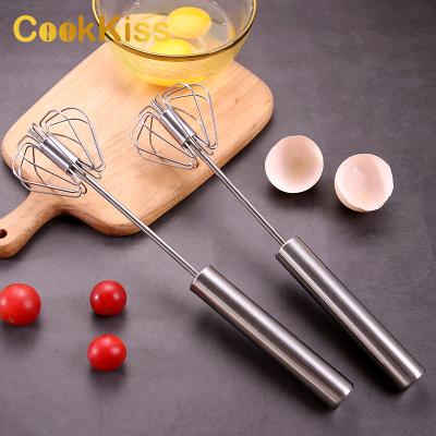 China Mini High Power Stainless Steel Egg Beater Semi-automatic Handheld Dough Viable Mixer Kneader for sale