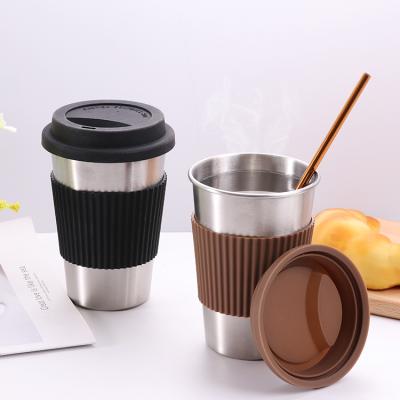 China Wholesale 2021 Viable Newcomers Custom Logo Travel Stainless Steel Coffee Mug With Lid for sale