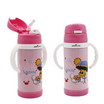 China Stainless Steel Cartoon Kids Vacuum Bottles Travel Sustainable Outdoor Water Drinking Bottle for sale