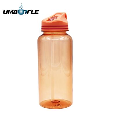 China Sustainable Wheat Straw Plastic Water Bottle With Rope , Frosted Glass Spray Bottle Wholesale for sale