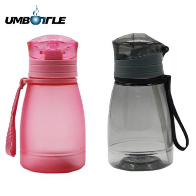 China Sustainable Portable Cute Safe Kids PP Plastic Drinking Water Bottle With An Automatic Straw for sale