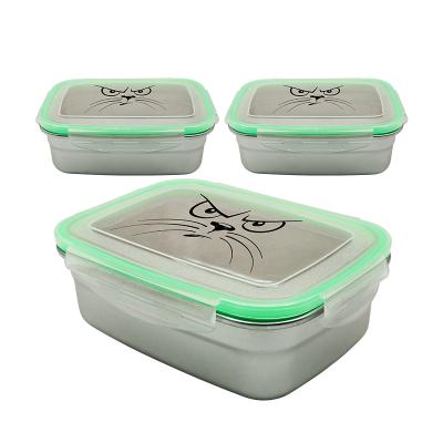 China Reusable Freshness Preservation With Lids Portable Folding Luch Box Lunch Container For Student Kitchen Storage Food Containers for sale