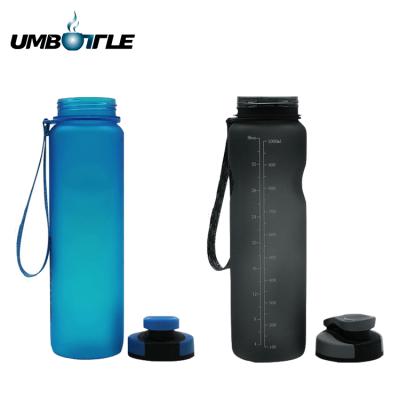 China Sustainable plastic sport drinking bottle personalized gatorade BPA free bike sports water bottle with weather mark for sale