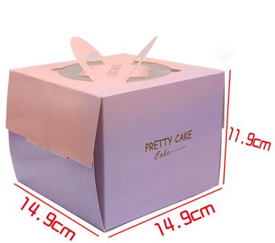 China Recycled Materials Low Price Customized Take Away Cardboard Paper Food Packaging Cake Box for sale