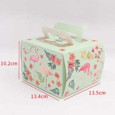 China Recycled Materials Biodegradable Eco - Friendly Portable White Cake Boxes With Window for sale