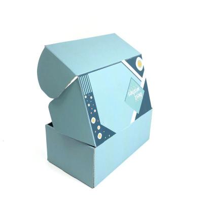 China Recycled Materials Customized Shipping Boxes Cardboard Shipping Box Size Insulated Blue for sale