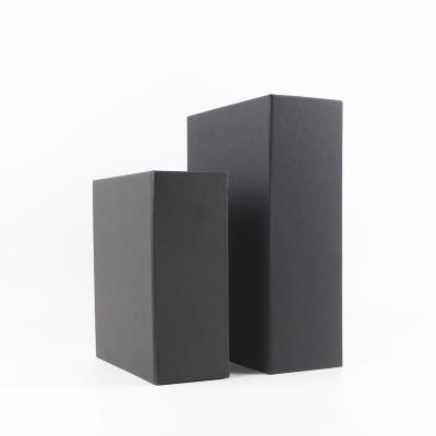 China Recyclable Custom High Quality Magnetic Black Cardboard Gift Packaging Paper Boxes for sale