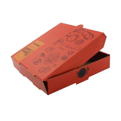 China Recycled materials wholesale restaurant take out pizza boxes 8 inch kraft paper pizza packaging box red pizza box for sale