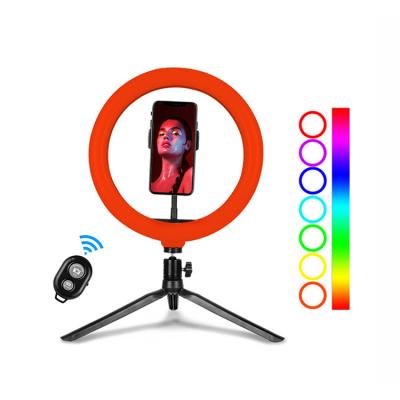 China ABS+PC Factory Supply 10 Inch RGB Ring Light 3000-5000K Direct Dimmable Led Selfie Ring Light for sale