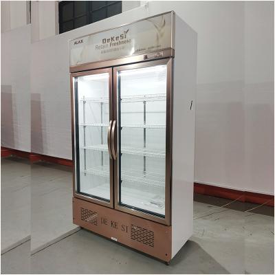 China Single-temperature Commercial Freestanding Vertical Merchandiser Drinks Cooler Supermarket Storage Beverage Display Refrigerator for sale