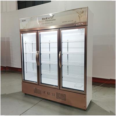 China Single-Temperature Cold Drinks Refrigerated Beverage Cooler Vertical Supermarket Merchandiser Storage for sale