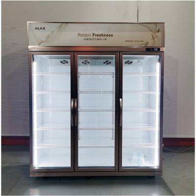 China Single-temperature Hot Sale Glass Door Beverage Fan Cooler Showcase Cooling Display Refrigerator For Soft Drinks for sale