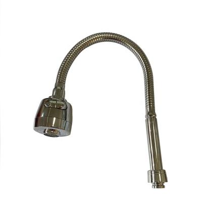 China Modern High Pressure Swivel Kitchen Faucet 360 Swivel Kitchen Hose Shower Head ABS Chrome Lemon Flexible Spout For Kitchen for sale