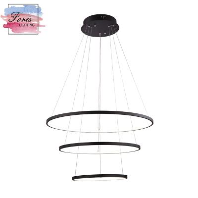 China OEM Modern Lobby Chandelier Hotel Project Ring Light Pendant Chandeliers Hanging Silicone Kitchen Pendant Light Lead Par Light for sale