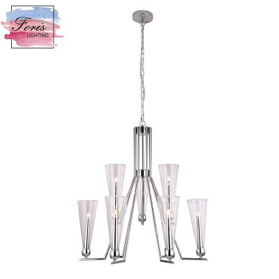 China Modern Chandelier Hotel Chandelier Modern Pendant Light Glass Chandelier CETL for sale