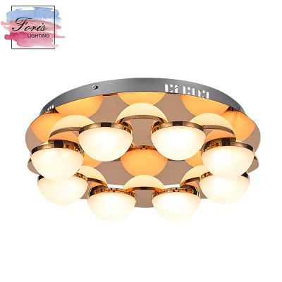 China Zhongshan modern LED ceiling lamp for living room iron moder rose gold chandelier ceiling pendant lamp for sale