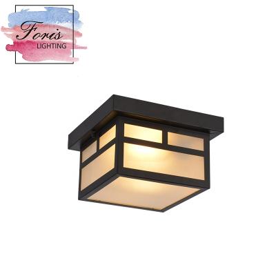 China Surface Mounted Traditional Light For Outdoor Ceiling Lamp Vintage Square Acrylic Ceiling Light for sale