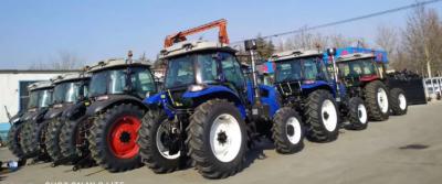 China 4wd 4*4 used farm tractors with loaders flat tyre  steering hydraulic tractor with front end loader tractor Te koop