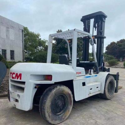 China Used Tcm Fd100 Diesel Forklift with 4.5m Satge and Powerful Engine for sale