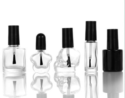 China Top Qiality Square Glass Nail Polish Bottle 5ml 7ml 8ml 9ml 10ml 11ml 13ml 14ml 15ml Fancy 10ml 15ml Empty Custom UV Gel Nail Polish Bottle With Cap And Brush for sale