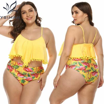 China Anti-UV Women Plus Size Bikini Beach Wear Women Plus Size Swimsuit Big Size Swimwear for sale