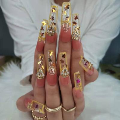 China New Design Long Ballerina Design Luxury Fashionable Press On Nails Custom Private Label Artificial Nails Packaging False Nails for sale