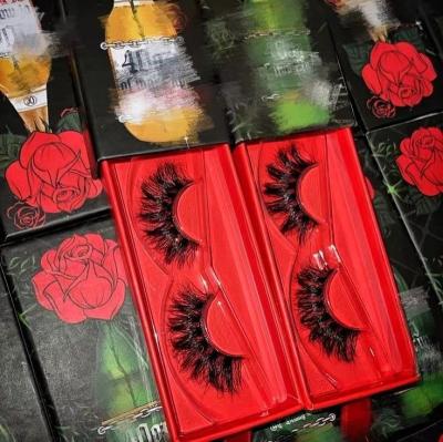 China Custom Brand 25mm Mink Eyelashes Handmade Wholesale Set 3d Mink False Eye Lashes Own Natural Colorful Hot Sale Eyelash Packing for sale