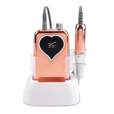 China Brushless Nail Drill Machine Crazy! 2022 Bright Gradient Color Nail Drill Machine 35000rpm Electric Portable Nail Polisher For Nail Drill Rechargeable for sale