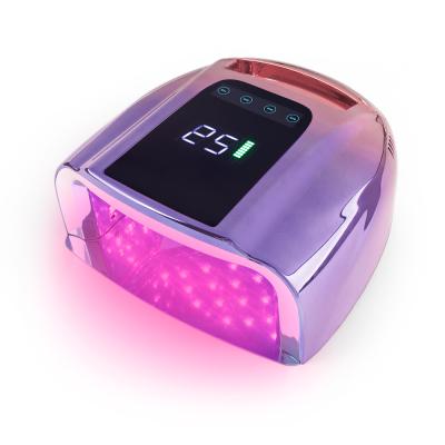 China 2021 New Arrival 48w High Power Cordless Portable Nail Dryer Gel Polish Fast Red LED Light UV Lamp For Salon Manicure 230*220*90mm for sale