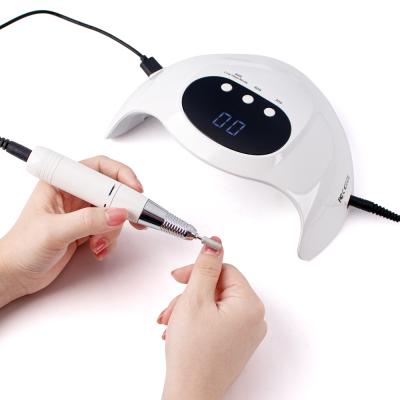 China USB Port For Misbeauty Portable Nail Drill Mini Size Pen Shape 2 In 1 LED Lamp 48W Nail Lamp 30000 RPM UV Portable Fast Hand Sensor Activated Machine for sale