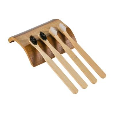 China 6 Natural Bristles Bamboo Disposable Toothbrushes Hotel Amenities for sale