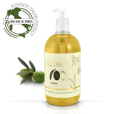 China Color-protecting Organic Olive Oil Shampoo 500ml Eco-Friendly Golden Luxury Amenities for sale