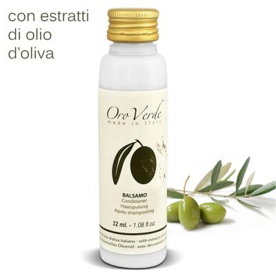 China Luxury Italian Olive Oil Conditioner 32ml Hotel Gold Olive Line Amenities for sale