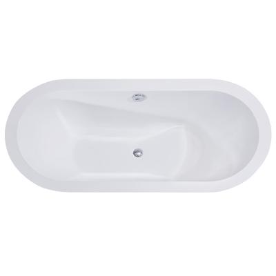 China Free Standing Oval Acrylic Bathtub For Modern Hotel Bathroom Villa Easy To Install Bathtub for sale