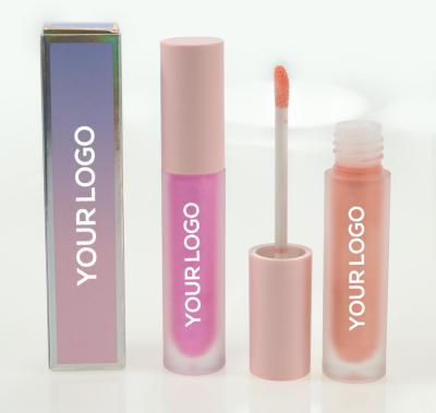 China Sunscreen Vegan Lip Gloss Vendor Makeup Cosmetics Matte Lipgloss No Label Lip Gloss for sale