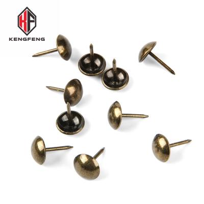 China Factory china sofa spike nails decorative antique brass metal frame iron furniture decoration nail for sofa and chair for sale