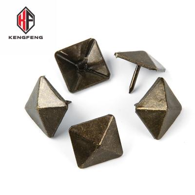 China 19mm Decorative Decorate Brass Antique Bronze Wooden Furniture Spikes Sofa Upholstery Sofa Tacks Thumb Nails Color Squares for sale