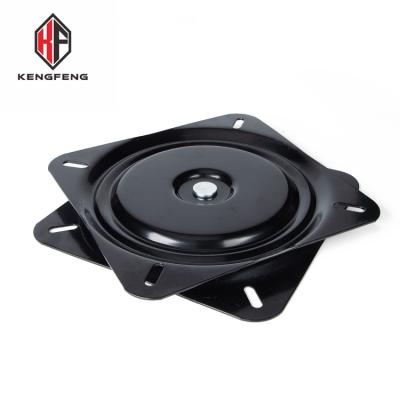 China 152*152*1.5mm Low Noise Metal Ball Bearing Swivel Plate Black Square Swivel Chair Swivel Plates For Bar Stool Chair for sale