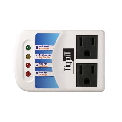 China TV/DVD/PC/Fridge/Freezer/Fax/HI-FI/Laptops/Mobile Phones N005-2S 110V 15A Home Flame Retardant UE AVS Over Voltage Protector Two Sockets for sale