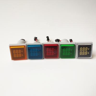 China 22mm Electronic Voltmeter Ammeter Plastic Panel Meter For Solar Power LED Display for sale