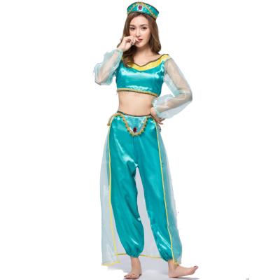 China Princess Jasmine Adult Uniform Halloween Washable Lamp 2022 Performance Costume Cosplay Game Halloween for sale