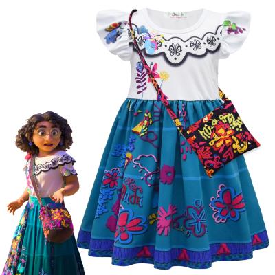 China Washable Kids Clothes Princess Dress Children Encanto Mirabel Madrigal Cosplay Dresses Carnival Halloween Costume Girl Dress Fancy Costume for sale