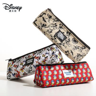 China One of the Best Selling Cartoon Disney Pen Bag Character Zipper Pencil Bag For Kids Mickey Pattern Storage Case Canvas Cloth Material Stationery for sale