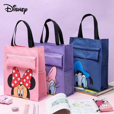 China Disney Mickey Pattern Cloth Portable Pen File Folder Bag Fashion Handbag Casual Oxford for Student Papers Stationery for sale