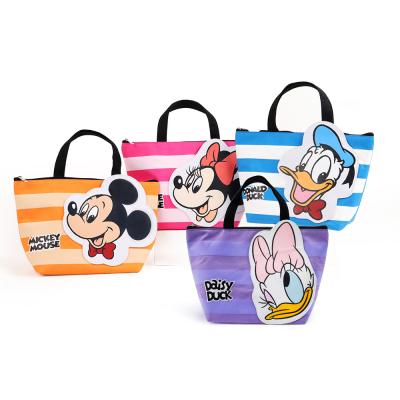 China Waterproof Disney Lunch Bag Storage Bag Children's Portable Thermal Insulation Mickey Mouse Lunch Box Bag for sale